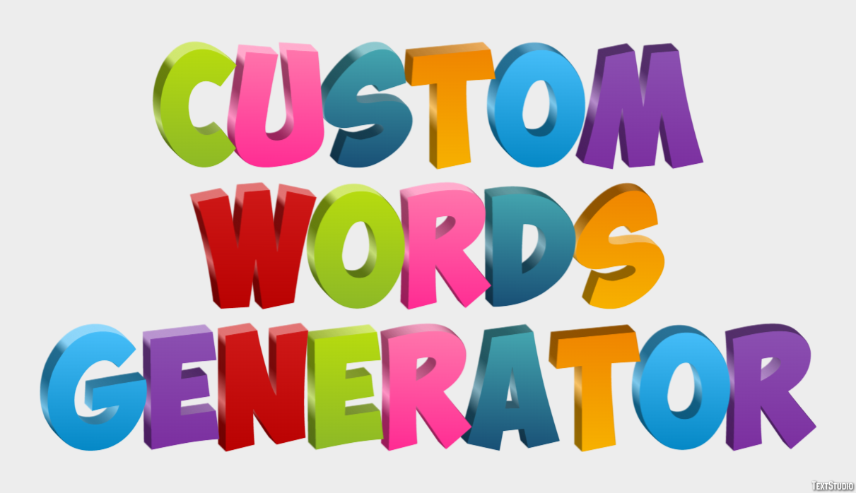 Custom Words Generator Effetto testo