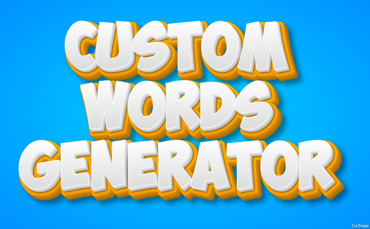 Custom Words Generator Effetto testo
