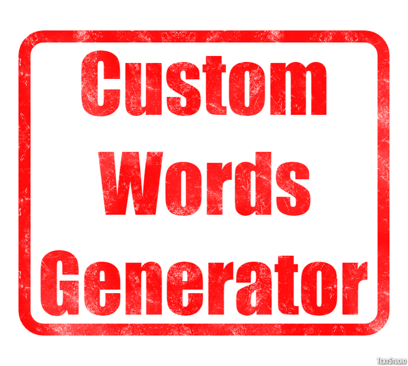 Custom Words Generator Effetto testo