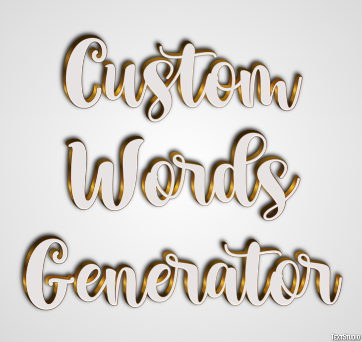 Custom Words Generator Tekst Effect