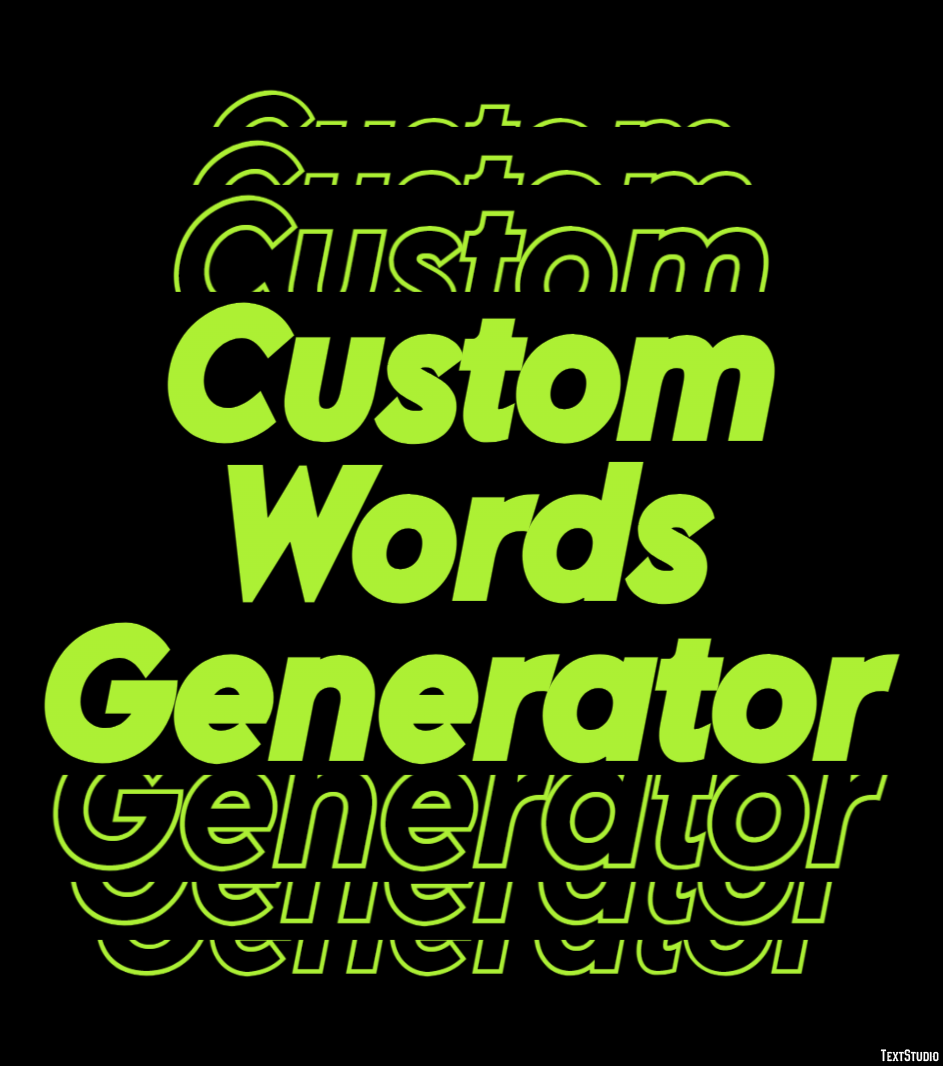 Custom Words Generator Effetto testo
