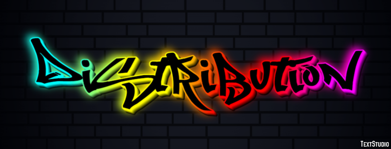 Distribution Text effect