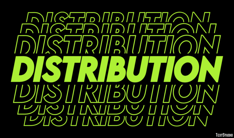 Distribution Efecto de Texto