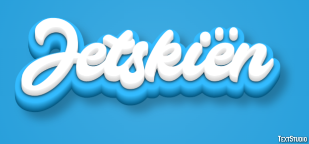 Jetskiën Tekst Effect