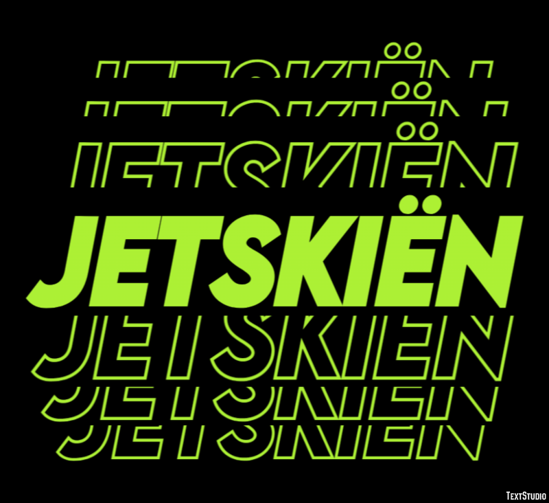 Jetskiën Tekst Effect
