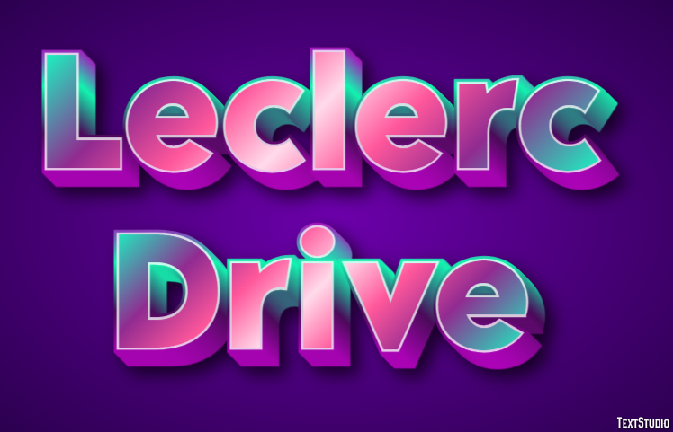 Leclerc Drive Tekst Effect