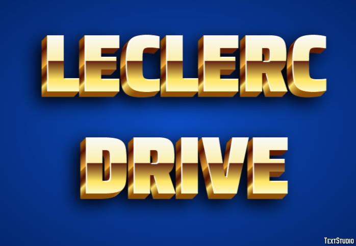 Leclerc Drive Text effect