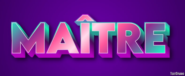 Maître Effet de texte