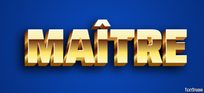 Maître Efecto de Texto
