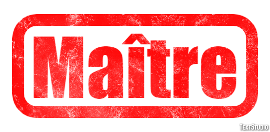 Maître Effet de texte