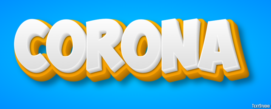Corona Text Effect