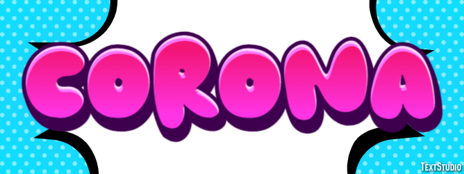 Corona Text Effect