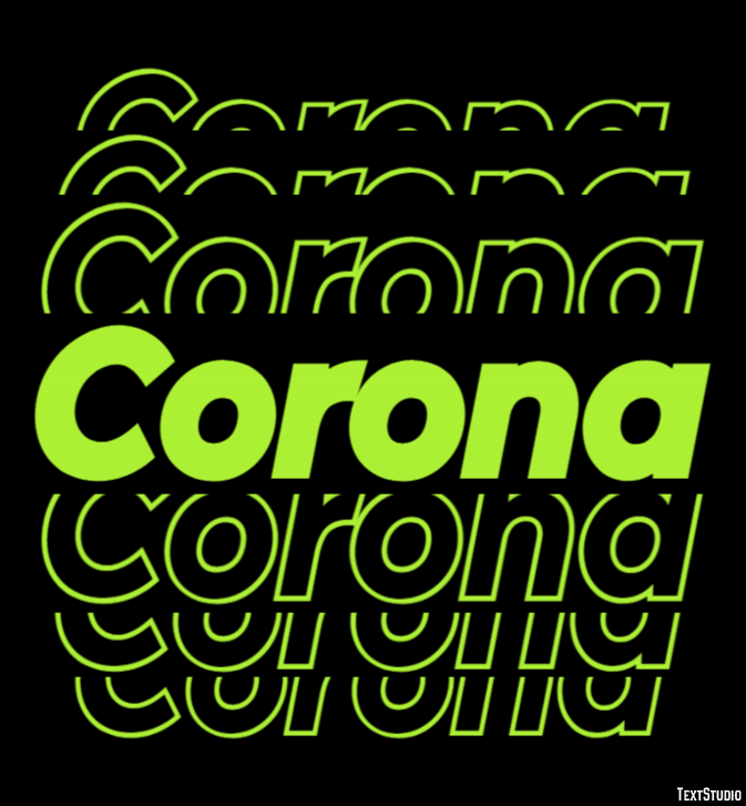 Corona Text Effect
