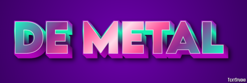 De metal Text effect