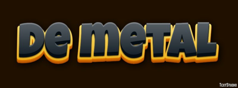 De metal Text effect