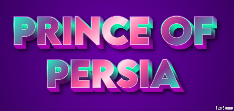 Prince of Persia Эффект текста