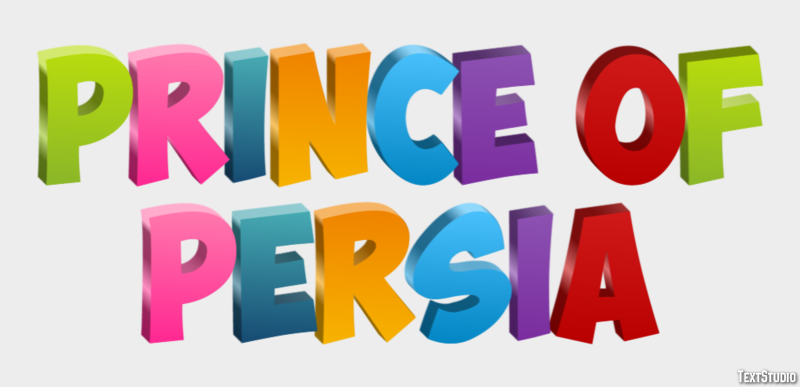Prince of Persia Эффект текста