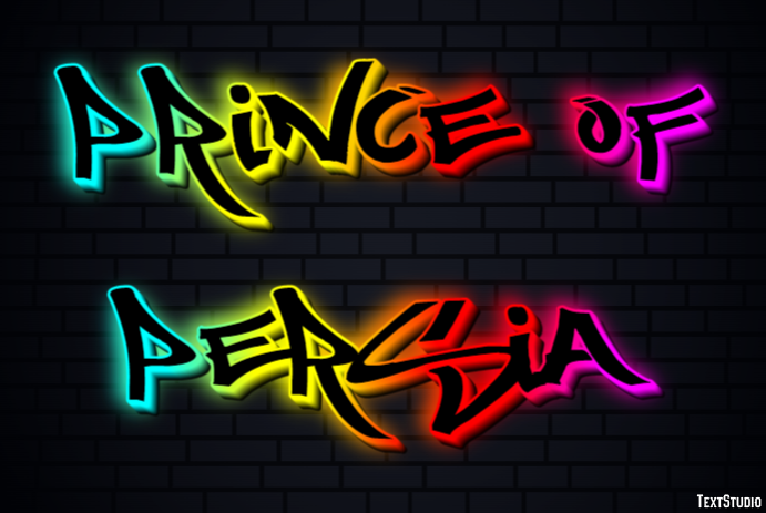 Prince of Persia Эффект текста