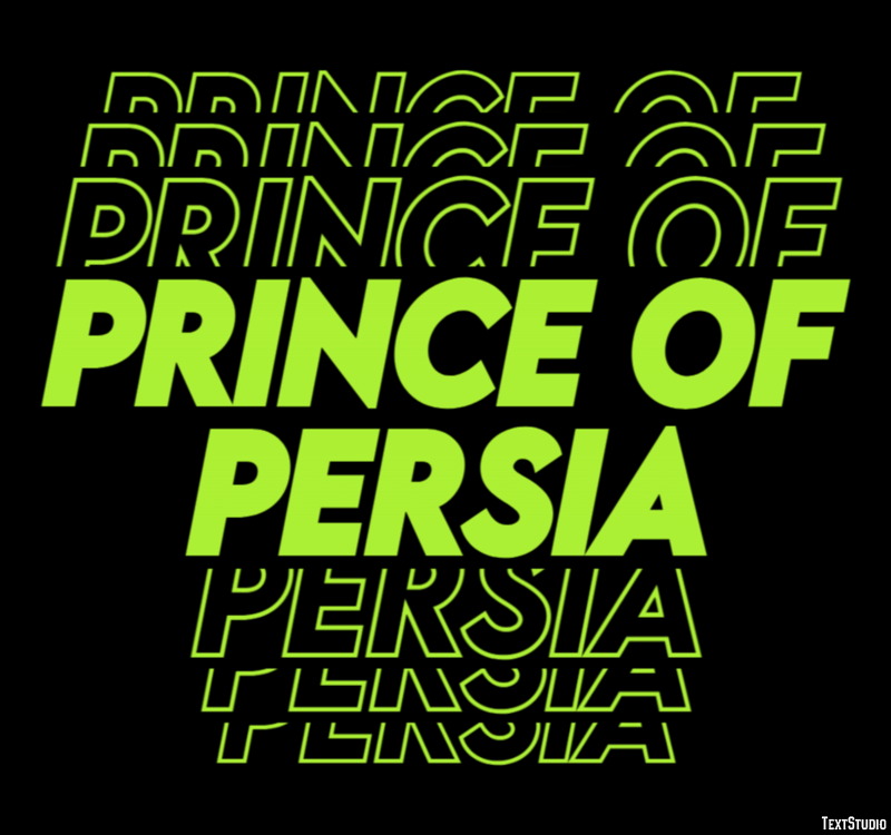 Prince of Persia Эффект текста