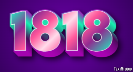 1818 Text Effect
