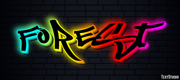 Forest Text effect