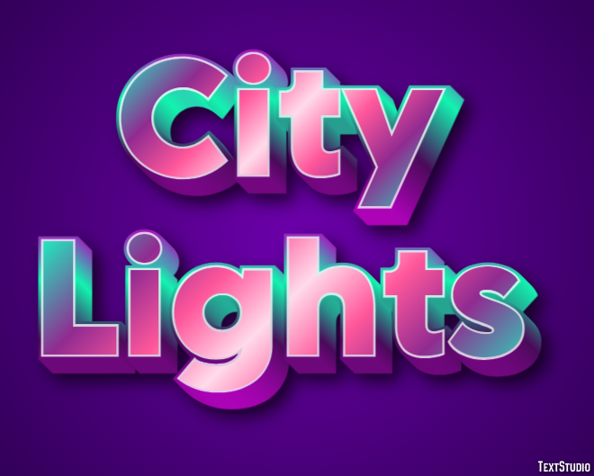 City Lights Text Effect