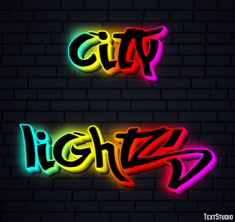 City Lights Text Effect