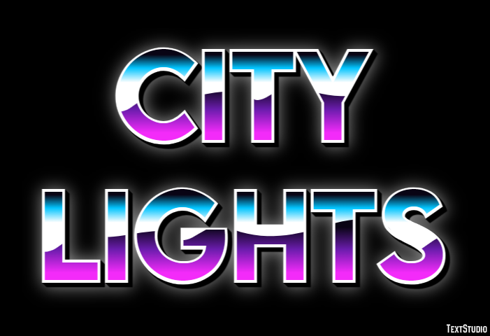 City Lights Effetto testo