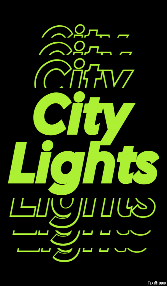 City Lights Effetto testo