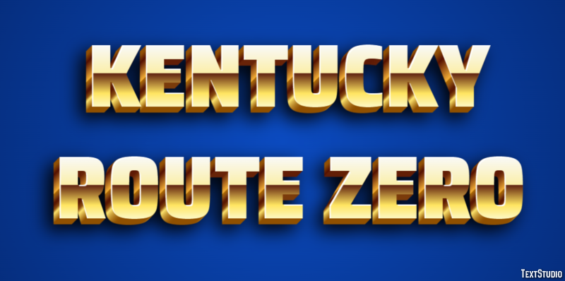 Kentucky Route Zero Efecto de Texto