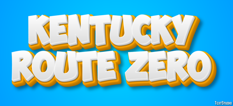 Kentucky Route Zero Efecto de Texto