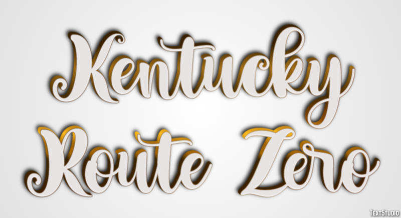 Kentucky Route Zero Efecto de Texto