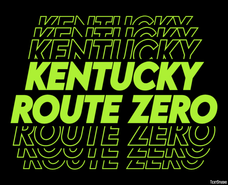 Kentucky Route Zero Efeito de texto