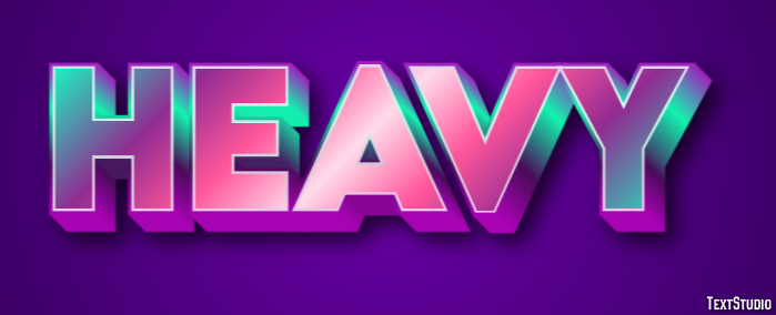 Heavy Efeito de texto