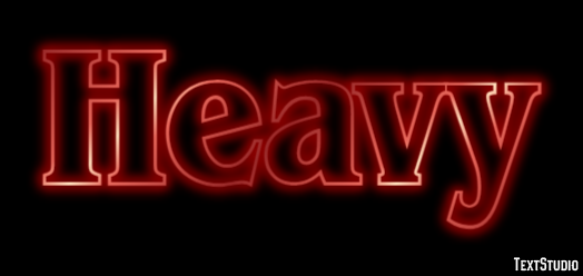 Heavy Efeito de texto