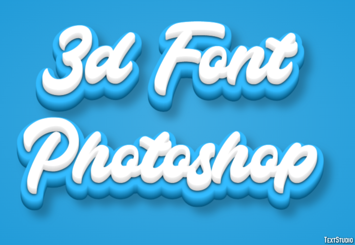 3d Font Photoshop Effet de Texte