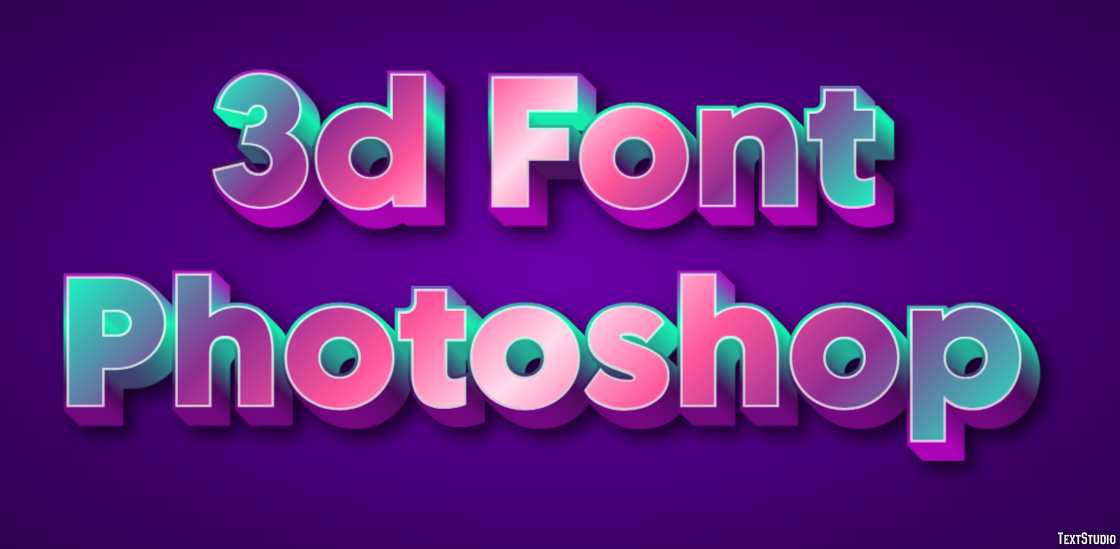 3d Font Photoshop Text effect