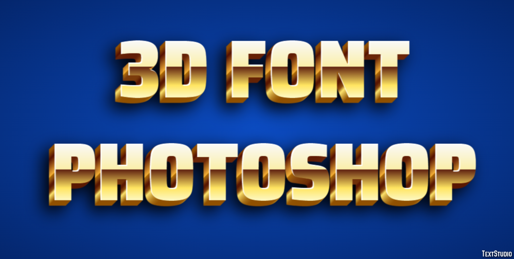 3d Font Photoshop Text effect