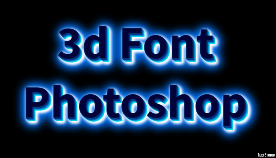 3d Font Photoshop Text effect