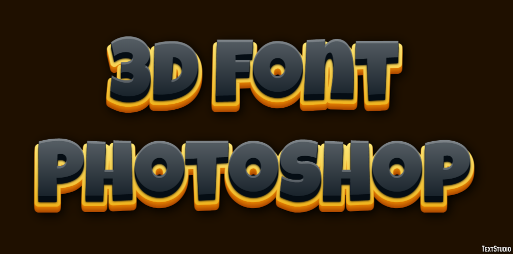 3d Font Photoshop Effet de Texte