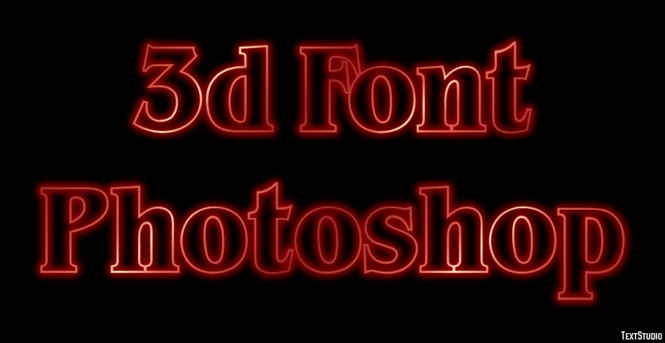 3d Font Photoshop Text effect
