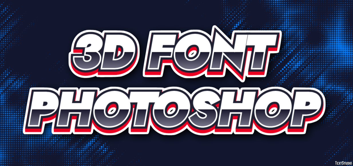 3d Font Photoshop Effet de Texte