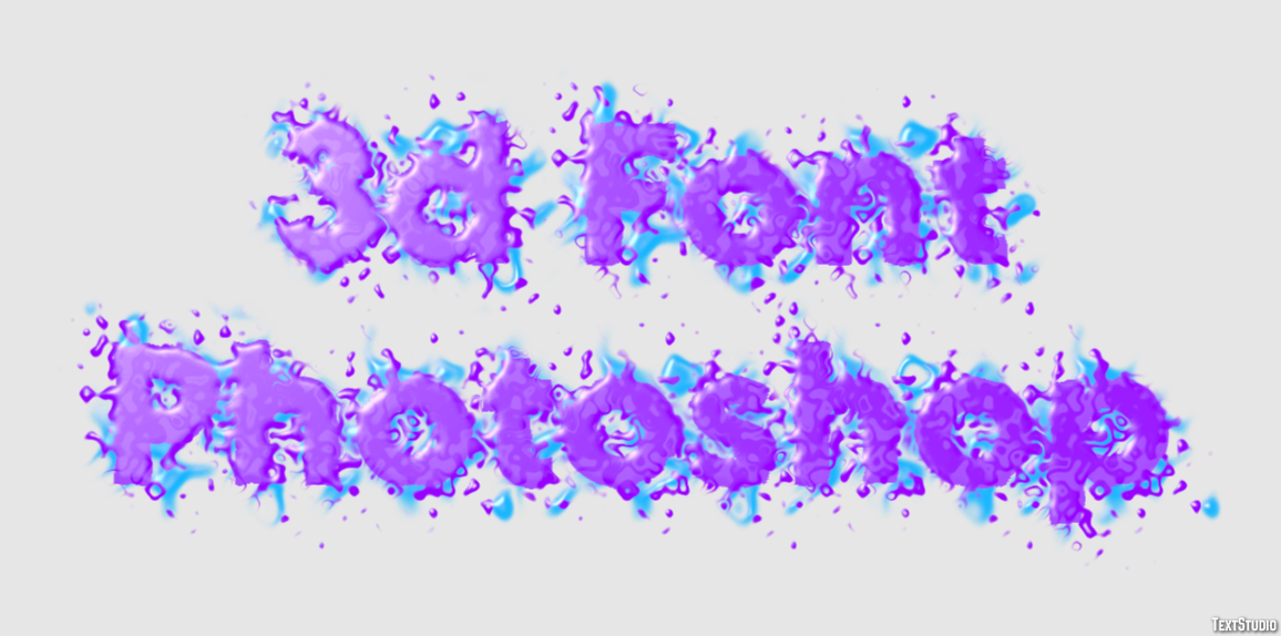 3d Font Photoshop Effet de Texte