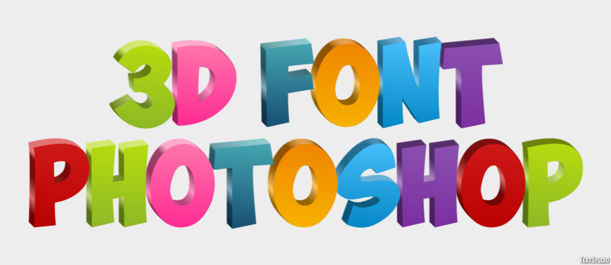3d Font Photoshop Effet de Texte