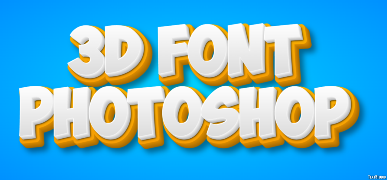 3d Font Photoshop Effet de Texte