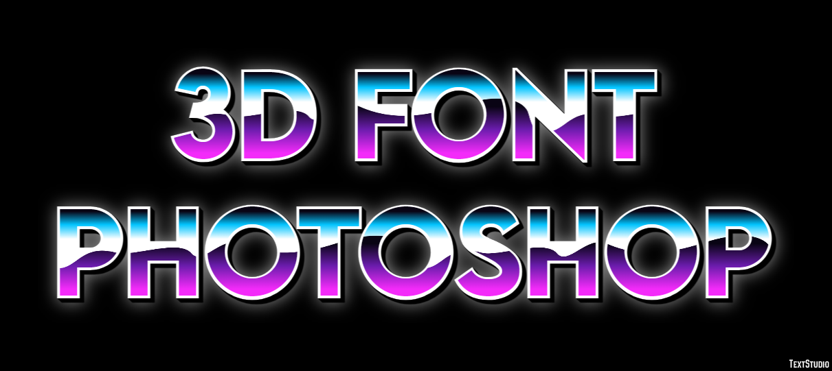 3d Font Photoshop Text effect