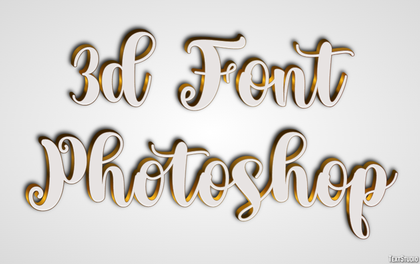 3d Font Photoshop Effet de Texte
