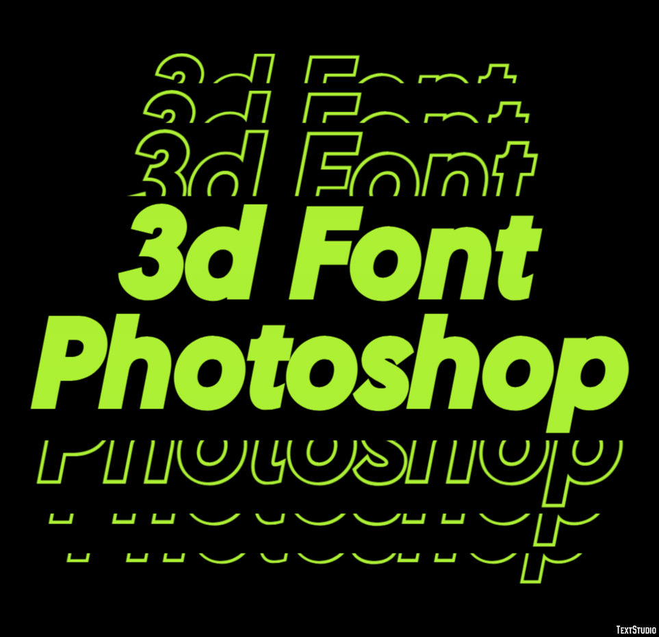 3d Font Photoshop Effet de Texte