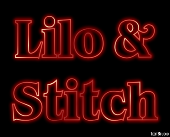 Lilo & Stitch Efecto de Texto