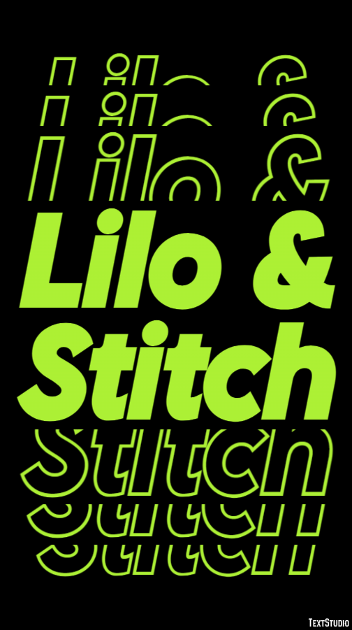 Lilo & Stitch Efecto de Texto